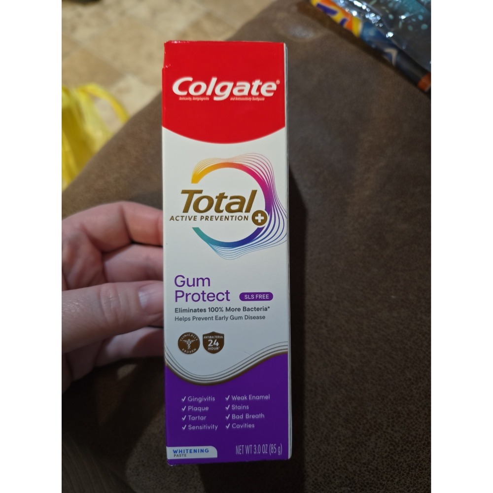 Colgate Total Active Prevention Gum Protect Whitening Paste 3 Oz SLS Free New